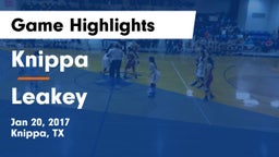 Knippa  vs Leakey Game Highlights - Jan 20, 2017