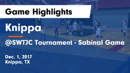 Knippa  vs @SWTJC Tournament - Sabinal Game Game Highlights - Dec. 1, 2017