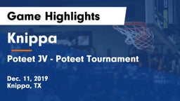 Knippa  vs Poteet JV - Poteet Tournament Game Highlights - Dec. 11, 2019