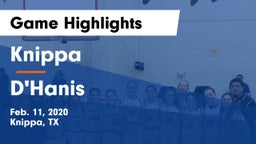 Knippa  vs D'Hanis  Game Highlights - Feb. 11, 2020