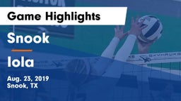 Snook  vs Iola  Game Highlights - Aug. 23, 2019