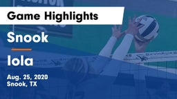Snook  vs Iola  Game Highlights - Aug. 25, 2020