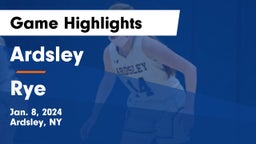 Ardsley  vs Rye  Game Highlights - Jan. 8, 2024