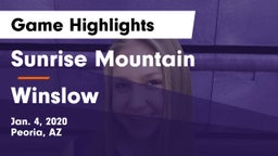 Sunrise Mountain  vs Winslow Game Highlights - Jan. 4, 2020