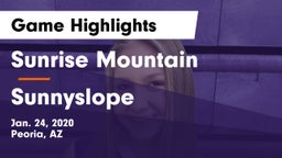 Sunrise Mountain  vs Sunnyslope Game Highlights - Jan. 24, 2020