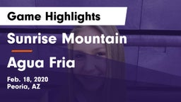 Sunrise Mountain  vs Agua Fria Game Highlights - Feb. 18, 2020