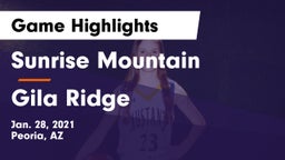 Sunrise Mountain  vs Gila Ridge  Game Highlights - Jan. 28, 2021