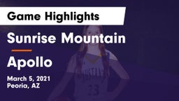 Sunrise Mountain  vs Apollo  Game Highlights - March 5, 2021