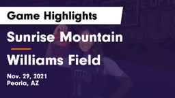 Sunrise Mountain  vs Williams Field  Game Highlights - Nov. 29, 2021