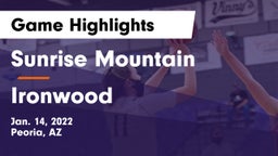 Sunrise Mountain  vs Ironwood  Game Highlights - Jan. 14, 2022