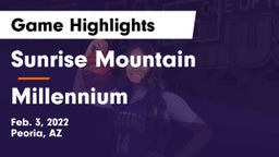 Sunrise Mountain  vs Millennium   Game Highlights - Feb. 3, 2022
