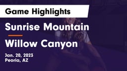 Sunrise Mountain  vs Willow Canyon  Game Highlights - Jan. 20, 2023