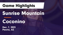 Sunrise Mountain  vs Coconino  Game Highlights - Dec. 7, 2023
