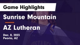 Sunrise Mountain  vs AZ Lutheran  Game Highlights - Dec. 8, 2023