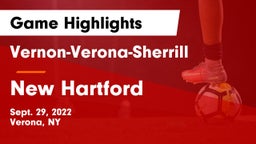 Vernon-Verona-Sherrill  vs New Hartford  Game Highlights - Sept. 29, 2022