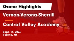 Vernon-Verona-Sherrill  vs Central Valley Academy Game Highlights - Sept. 14, 2023