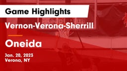 Vernon-Verona-Sherrill  vs Oneida  Game Highlights - Jan. 20, 2023