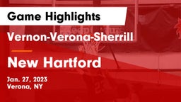 Vernon-Verona-Sherrill  vs New Hartford  Game Highlights - Jan. 27, 2023