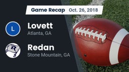 Recap: Lovett  vs. Redan  2018
