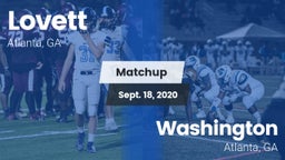 Matchup: Lovett  vs. Washington  2020