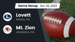 Recap: Lovett  vs. Mt. Zion  2023