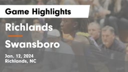 Richlands  vs Swansboro  Game Highlights - Jan. 12, 2024