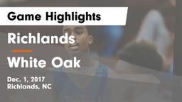 Richlands  vs White Oak  Game Highlights - Dec. 1, 2017