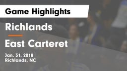 Richlands  vs East Carteret  Game Highlights - Jan. 31, 2018