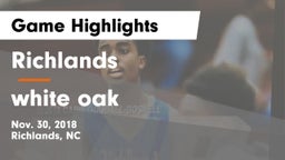 Richlands  vs white oak Game Highlights - Nov. 30, 2018