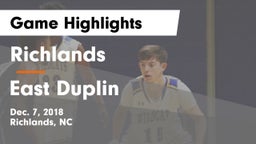 Richlands  vs East Duplin  Game Highlights - Dec. 7, 2018