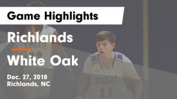 Richlands  vs White Oak  Game Highlights - Dec. 27, 2018