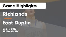 Richlands  vs East Duplin  Game Highlights - Dec. 3, 2019
