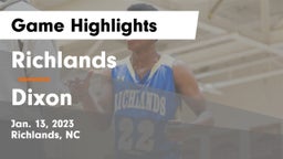Richlands  vs Dixon  Game Highlights - Jan. 13, 2023