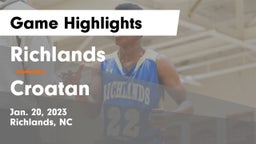Richlands  vs Croatan  Game Highlights - Jan. 20, 2023