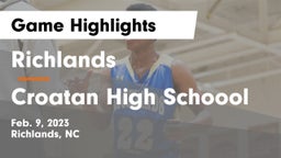 Richlands  vs Croatan High Schoool Game Highlights - Feb. 9, 2023