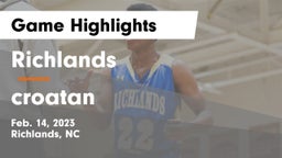 Richlands  vs croatan Game Highlights - Feb. 14, 2023