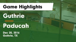 Guthrie  vs Paducah Game Highlights - Dec 20, 2016