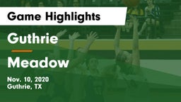 Guthrie  vs Meadow  Game Highlights - Nov. 10, 2020