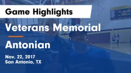 Veterans Memorial vs Antonian Game Highlights - Nov. 22, 2017