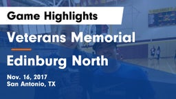 Veterans Memorial vs Edinburg North  Game Highlights - Nov. 16, 2017