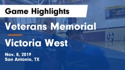 Veterans Memorial vs Victoria West Game Highlights - Nov. 8, 2019