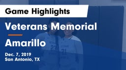 Veterans Memorial vs Amarillo  Game Highlights - Dec. 7, 2019