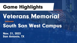 Veterans Memorial vs South San West Campus Game Highlights - Nov. 21, 2023