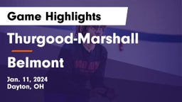 Thurgood-Marshall  vs Belmont  Game Highlights - Jan. 11, 2024