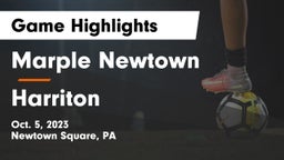 Marple Newtown  vs Harriton  Game Highlights - Oct. 5, 2023