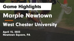 Marple Newtown  vs West Chester University Game Highlights - April 15, 2023