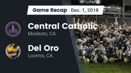 Recap: Central Catholic  vs. Del Oro  2018
