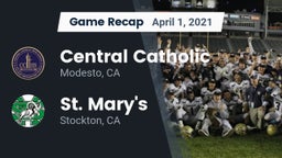 Recap: Central Catholic  vs. St. Mary's  2021
