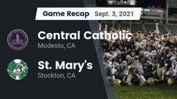 Recap: Central Catholic  vs. St. Mary's  2021