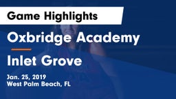 Oxbridge Academy vs Inlet Grove Game Highlights - Jan. 25, 2019